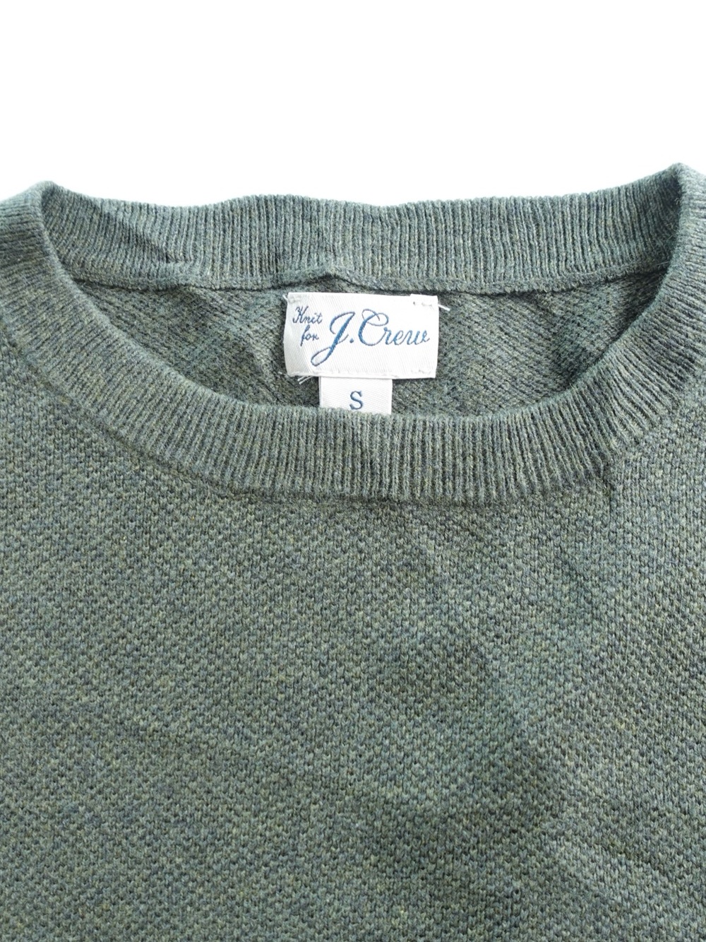 J. Crew Men's Crewneck Sweater in Olive Green | Small - Picture 4 of 7